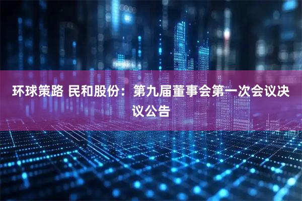 环球策路 民和股份：第九届董事会第一次会议决议公告