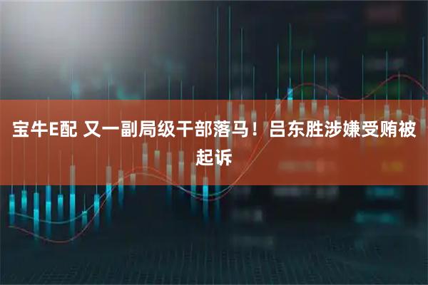 宝牛E配 又一副局级干部落马！吕东胜涉嫌受贿被起诉